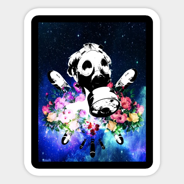 GasMask Galaxy Kid Sticker by ControllerGeek